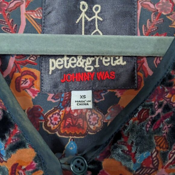 Johnny Was Pete & Greta Betimo Burnout Tunic Dress Sheer Floral Boho Size XS - Picture 4 of 10